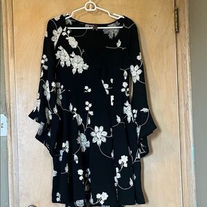 Stetson Black and White Floral Dress